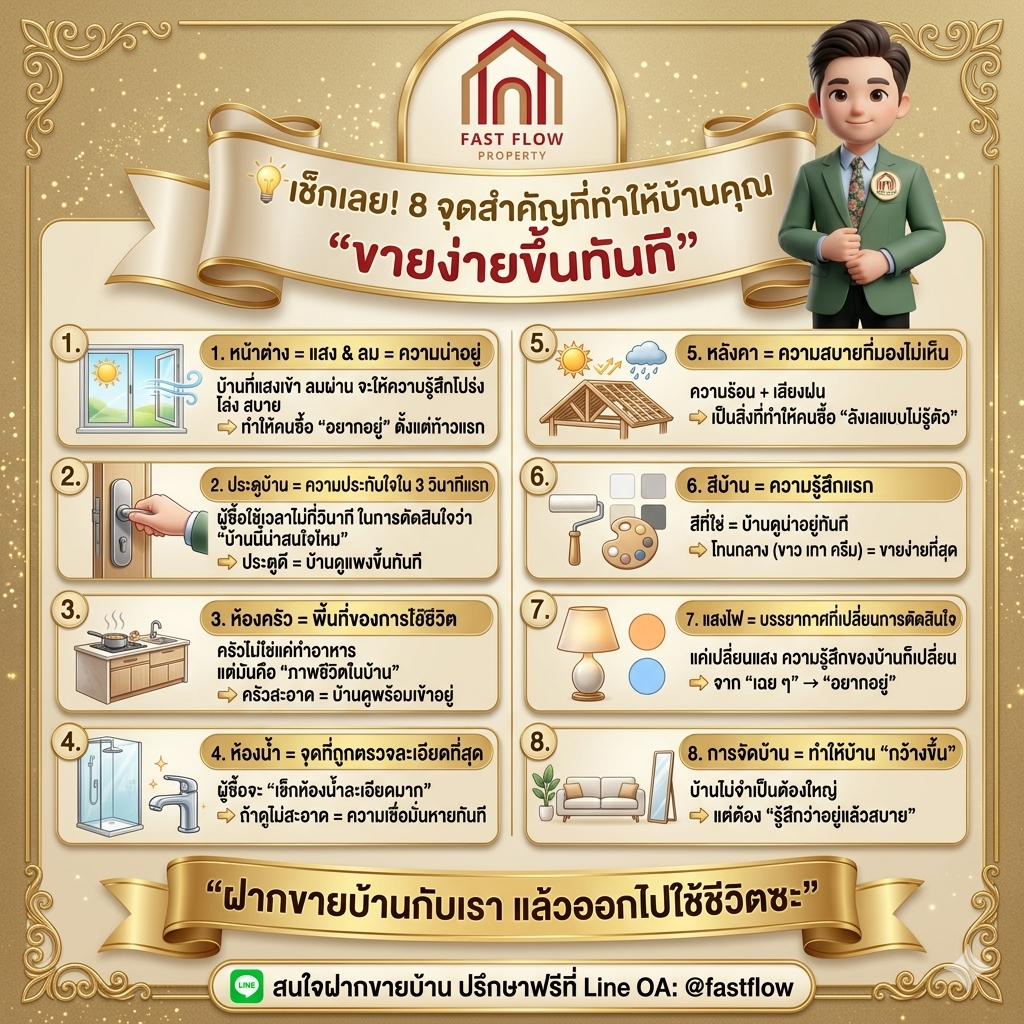 8 เคล็ดลับ เตรียมบ้านให้พร้อมขาย
